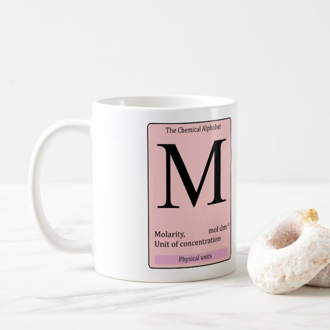 M initial chemical alphabet mug (With Donut)