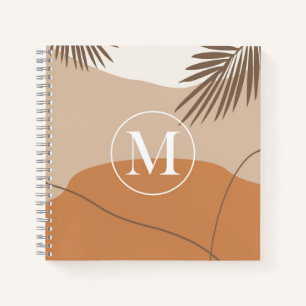M - Initial Monogram Letter M Abstract Design Notebook