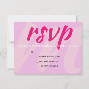 M INITIALS Bar Bat Mitzvah Reply Card