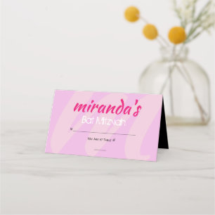 M INITIALS COLLECTION Bat Mitzvah Escort Card