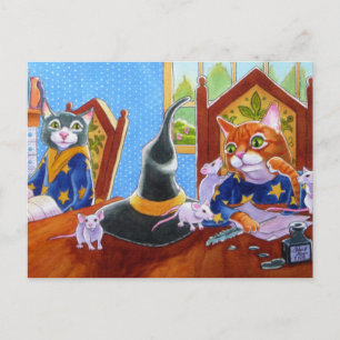 M is for Magic Cats Postcard