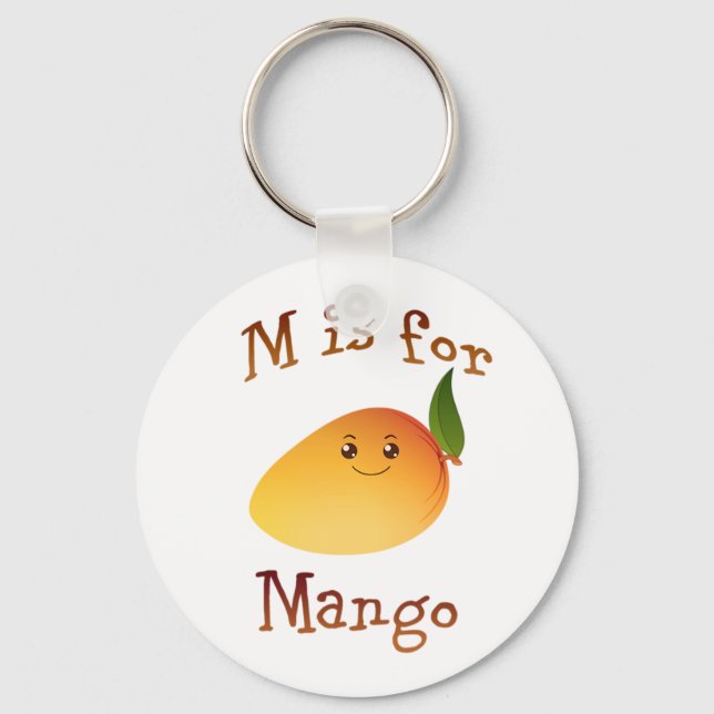 M is for Mango Key Ring (Front)