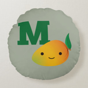 M is for Mango Round Cushion