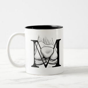 M is for Meniscus (mug) Two-Tone Coffee Mug