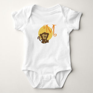 M is for Monkey Baby Bodysuit