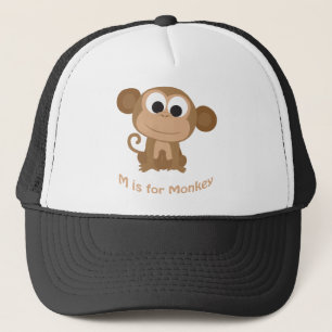 M is for Monkey Trucker Hat