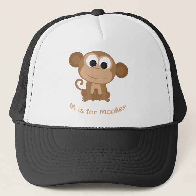 M is for Monkey Trucker Hat (Front)
