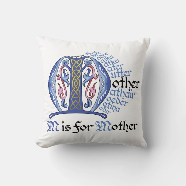 M is for Mother Pillow (Front)