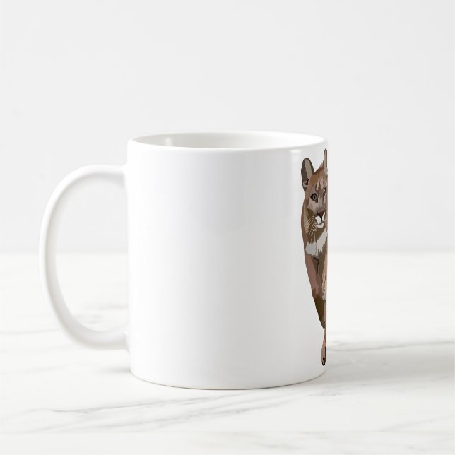 M is for Mountain Lion Coffee Mug (Left)