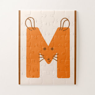M is for Mouse – Cute Animal Alphabet  Jigsaw Puzzle