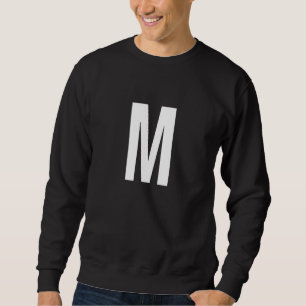 M Letter Number Symbol Alphabet Initial Sweatshirt