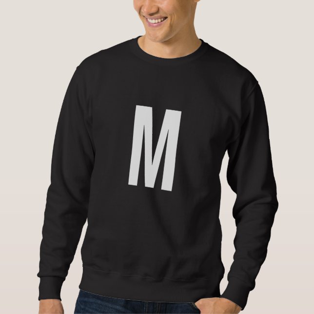 M Letter Number Symbol Alphabet Initial Sweatshirt (Front)