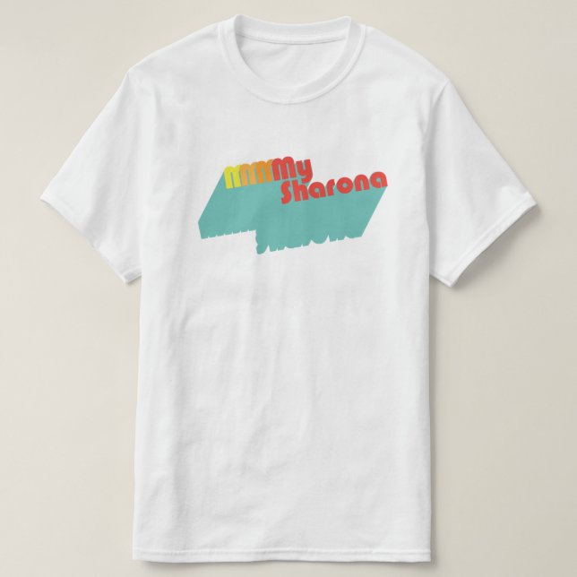 M-M-M-My Sharona 80s Music Quote Retro Typography T-Shirt (Design Front)