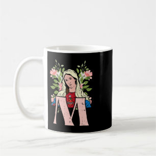 M Mary Virgin Sacred Heart Jesus Religious Catholi Coffee Mug