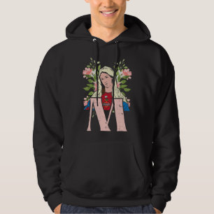 M Mary Virgin Sacred Heart Jesus Religious Catholi Hoodie
