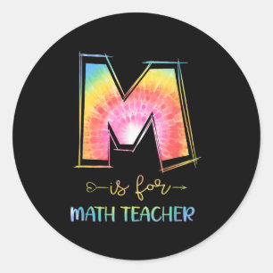 M Math Teach Back To School Teacherlife  Classic Round Sticker