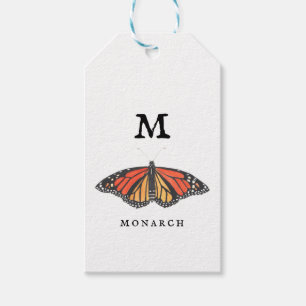 "M" Monarch Gift Tags