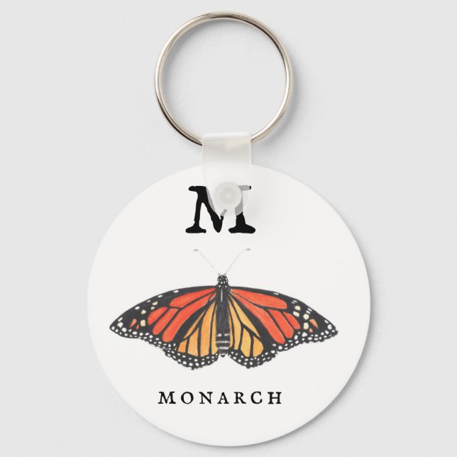 "M" Monarch  Key Ring (Front)