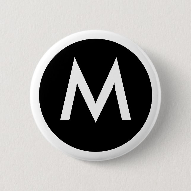 M Monogram Badge Button (Front)