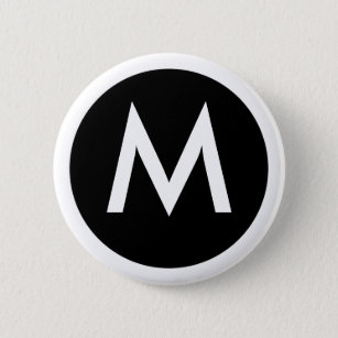 M Monogram Badge Button