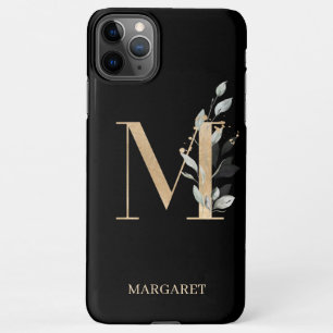 M Monogram Floral Personalised iPhone 11Pro Max Case