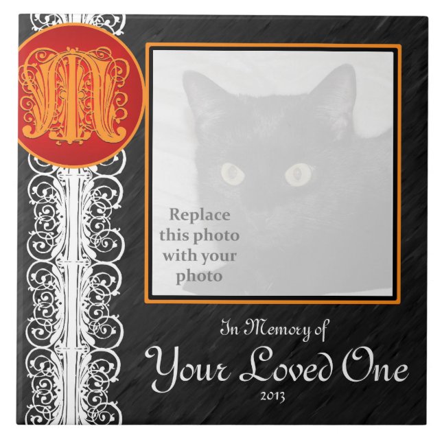 M Monogram "In Memory of Your Loved One" Tile (Front)