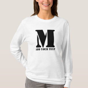 M Monogram Simple Modern Minimalist Personalised T-Shirt