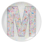 "M" Monogrammed Plate