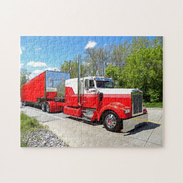 M. Page Red & White W900L Puzzle (Horizontal)