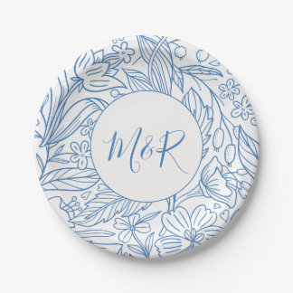 M&R Blue Paper Plate