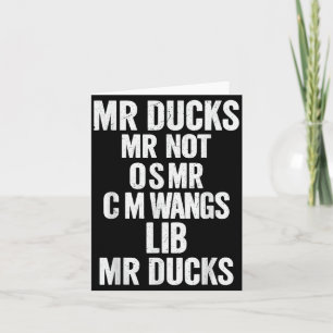 M R Ducks M R Not O S M R Cm Wangs Lib M R Ducks F Card
