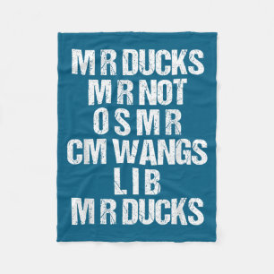 M R Ducks M R Not O S M R Cm Wangs Lib M R Ducks Fleece Blanket