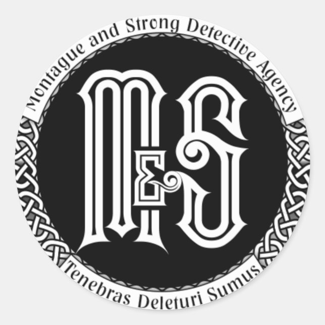 M&S logo black Classic Round Sticker (Front)