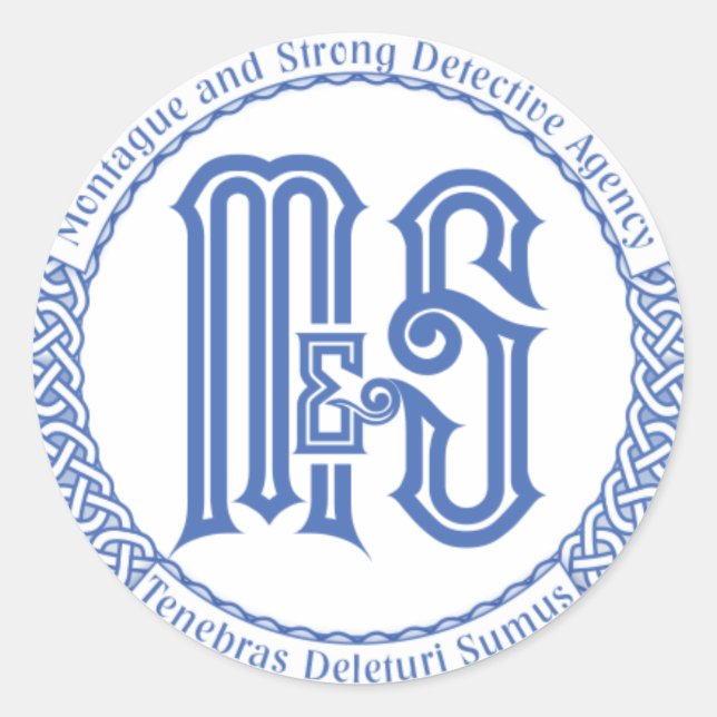 M&S logo blue Classic Round Sticker (Front)