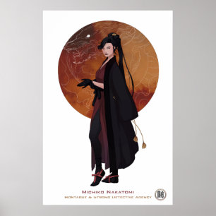 M&S Michiko Nakatomi Poster - Art by Mona Finden