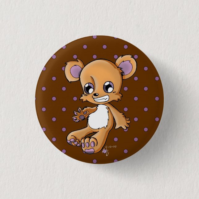 M. Teddy 3 Cm Round Badge (Front)