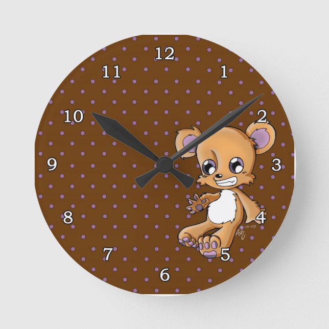 M. Teddy Round Clock (Front)