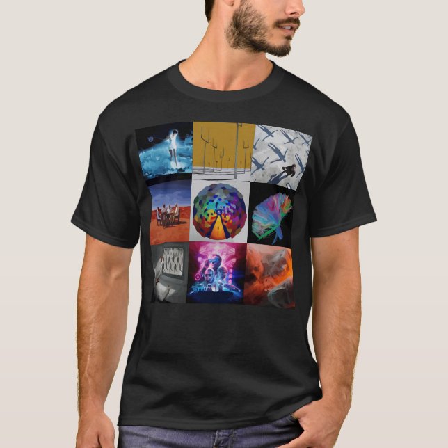 M.U.S.E - Minimalist Discography Collage T-Shirt (Front)