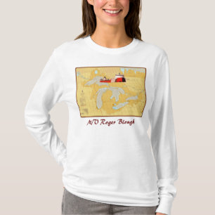 \M/V Roger Blough Great Lakes Ship on Chart T-Shirt