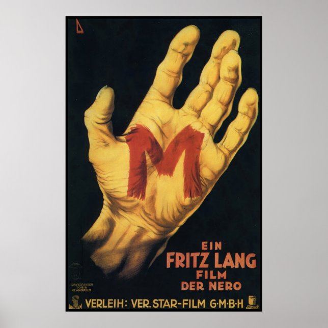 M Vintage 1931 Movie Poster (Front)