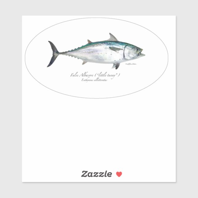 M Vinyl False Albacore Oval Sticker (Sheet)