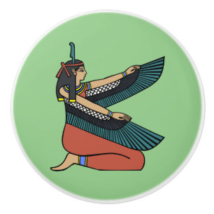 Ma’at (Egyptian Goddess) Ceramic Knob