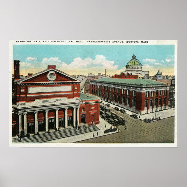MA Avenue View of Symphony, Horticultural Poster (Front)