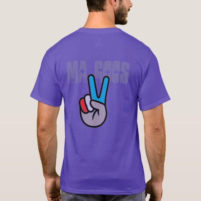 Ma Goos Purple Peace and Love T-Shirt (Back)