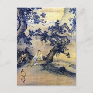 Ma Lin Quietly Listening to Wind in the Pine Postcard