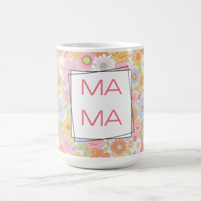 MA MA Bold Floral Pattern Coffee Mug (Center)