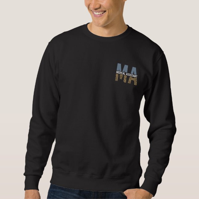 MA Medical Assistant Leopard Print Sweatshirt (Front)