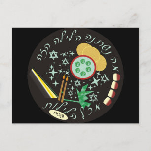 Ma Nishtana Halaila Haze Mikol Haleilot Postcard