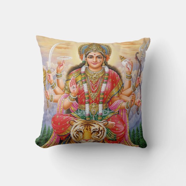 Maa Kali Prayer Beautiful Cushion (Front)