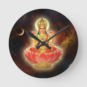 Maa Maha Lakshmi Devi Laxmi Goddess of Wealth Round Clock